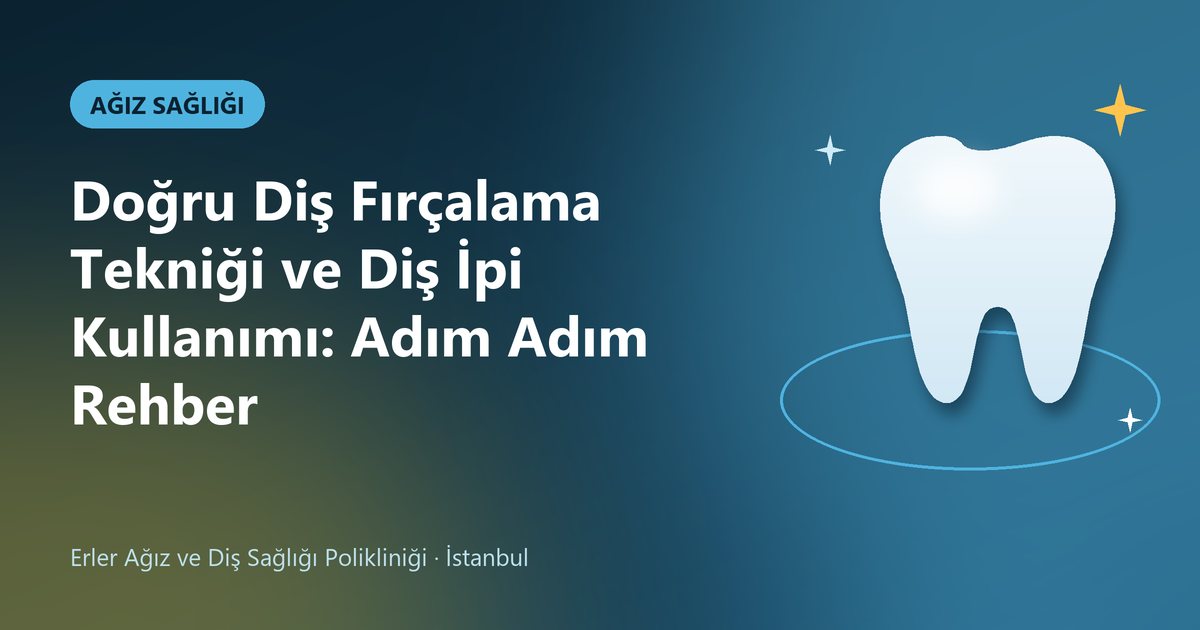 Doğru Diş Fırçalama Tekniği ve Diş İpi Kullanımı: Adım Adım Rehber – Erler Diş blog kapak görseli